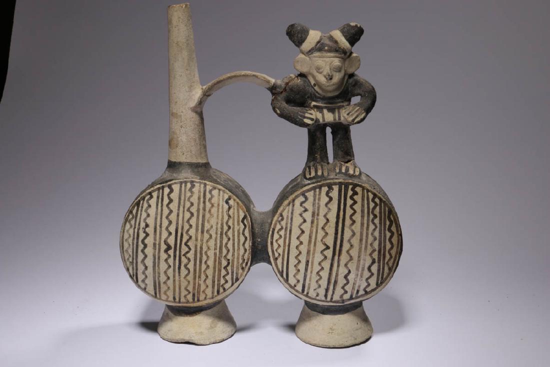 PRE-COLUMBIAN CHANCAY DOUBLE GLOBULAR  VESSEL (1 of 6)