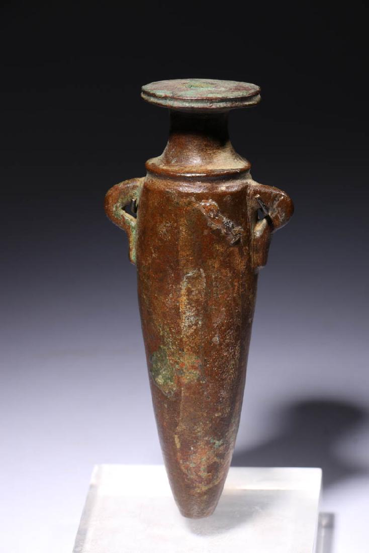 Ancient Canaanite Bronze Khol Vessel (1 of 5)