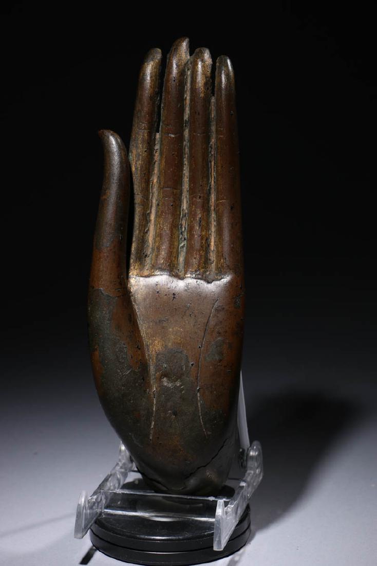 Antique Bronze Thai Buddha's Hand (1 of 4)