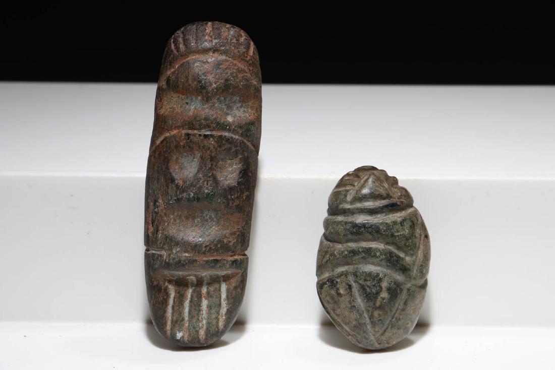 Pre-Columbian Stone Figures Lot of 2 (1 of 2)