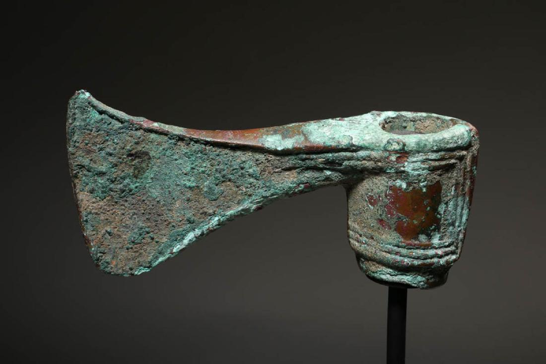 Luristan Bronze Axe Head on Stand (1 of 5)
