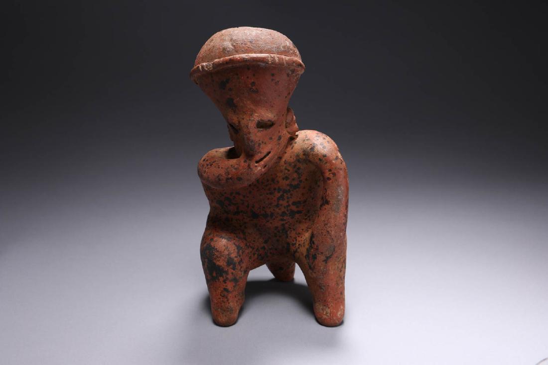 Pre-Columbian Nayarit Redware Seated Figure (1 of 6)