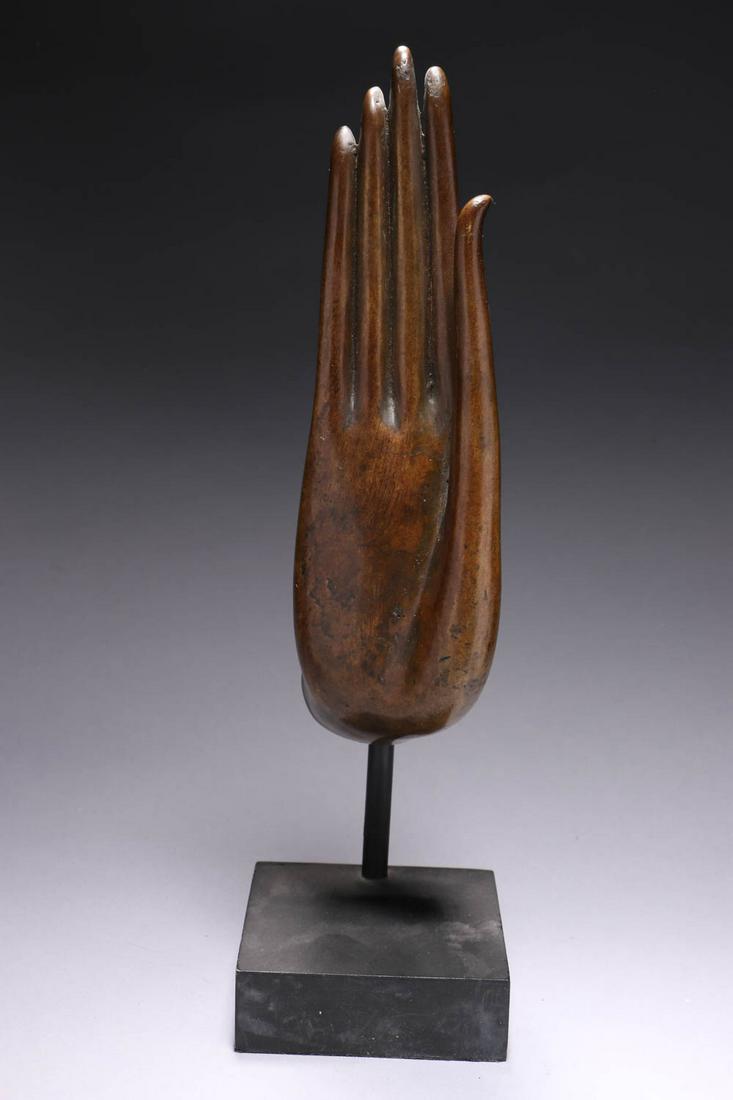 Bronze Buddha Hand, Thai 19th century or earlier (1 of 5)