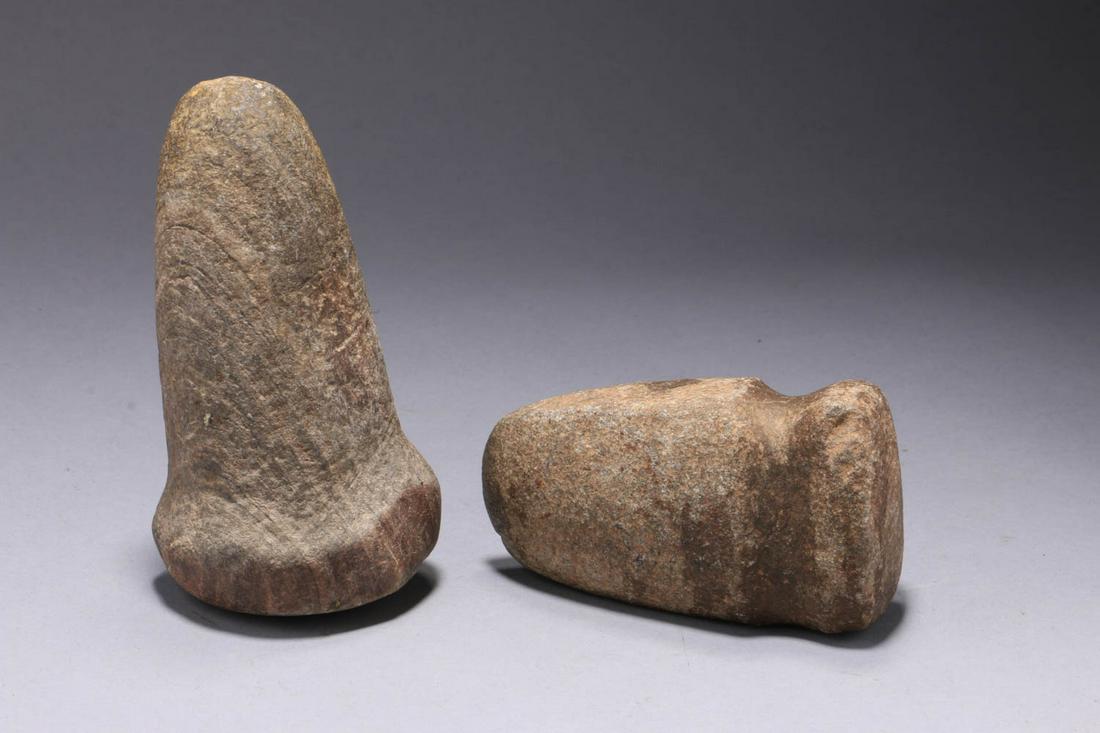 Archaic Stone Axe head and Pounder (1 of 4)