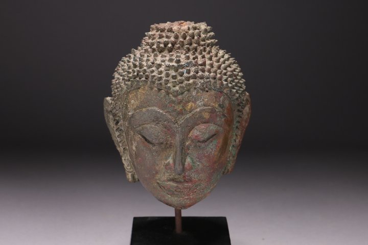 Ancient Bronze Buddha Head (1 of 6)