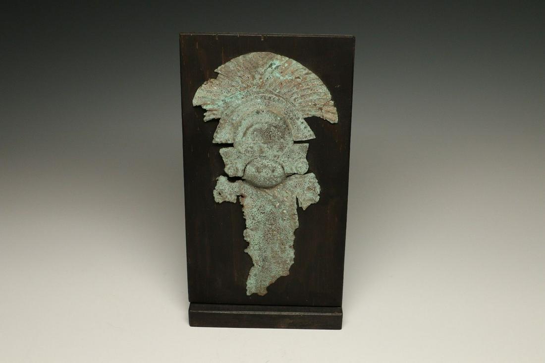 PRE-COLUMBIAN COPPER CROWN FRAGMENT - CHIMU 500 - 1200 (1 of 3)