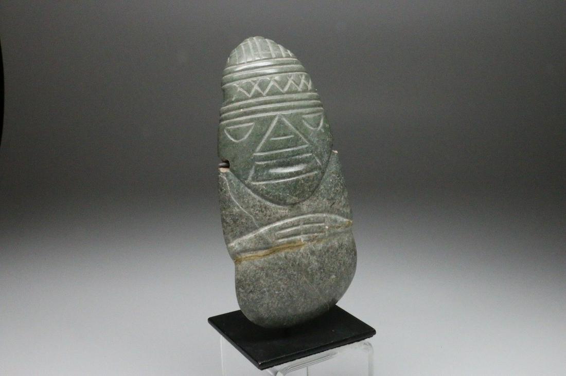 PRE-COLUMBIAN JADEITE AXE GOD (1 of 3)