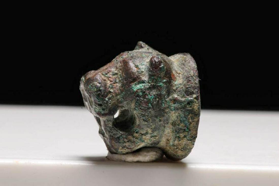 Ancient Roman Bronze Lion Head Applique (1 of 4)