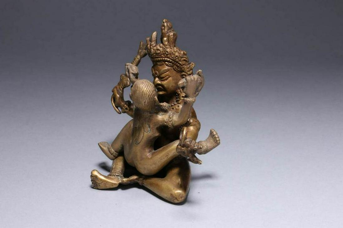Nicely cast metal Tibetan Erotica Sculpture (1 of 7)