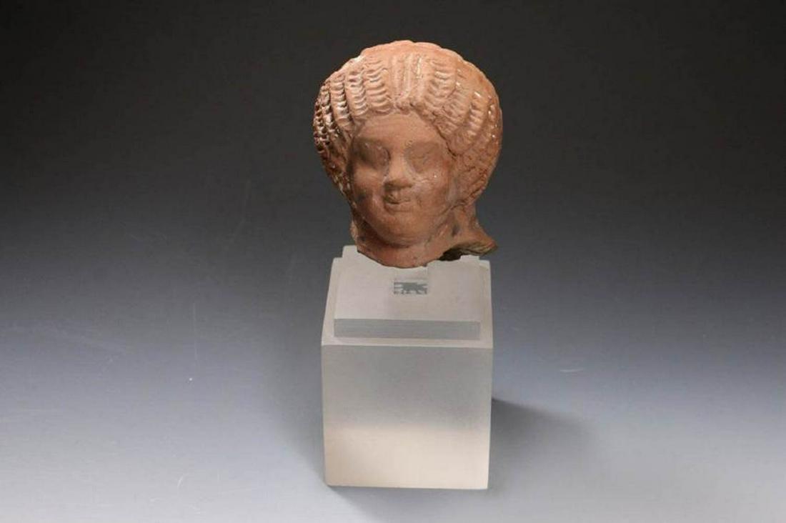 Greece Hellenistic Terracotta Head ca. 3rd - 2nd (1 of 5)
