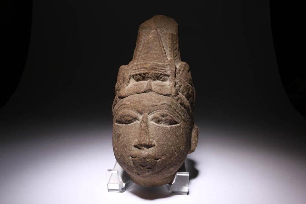 Indian stone Head of Vishnu (1 of 6)