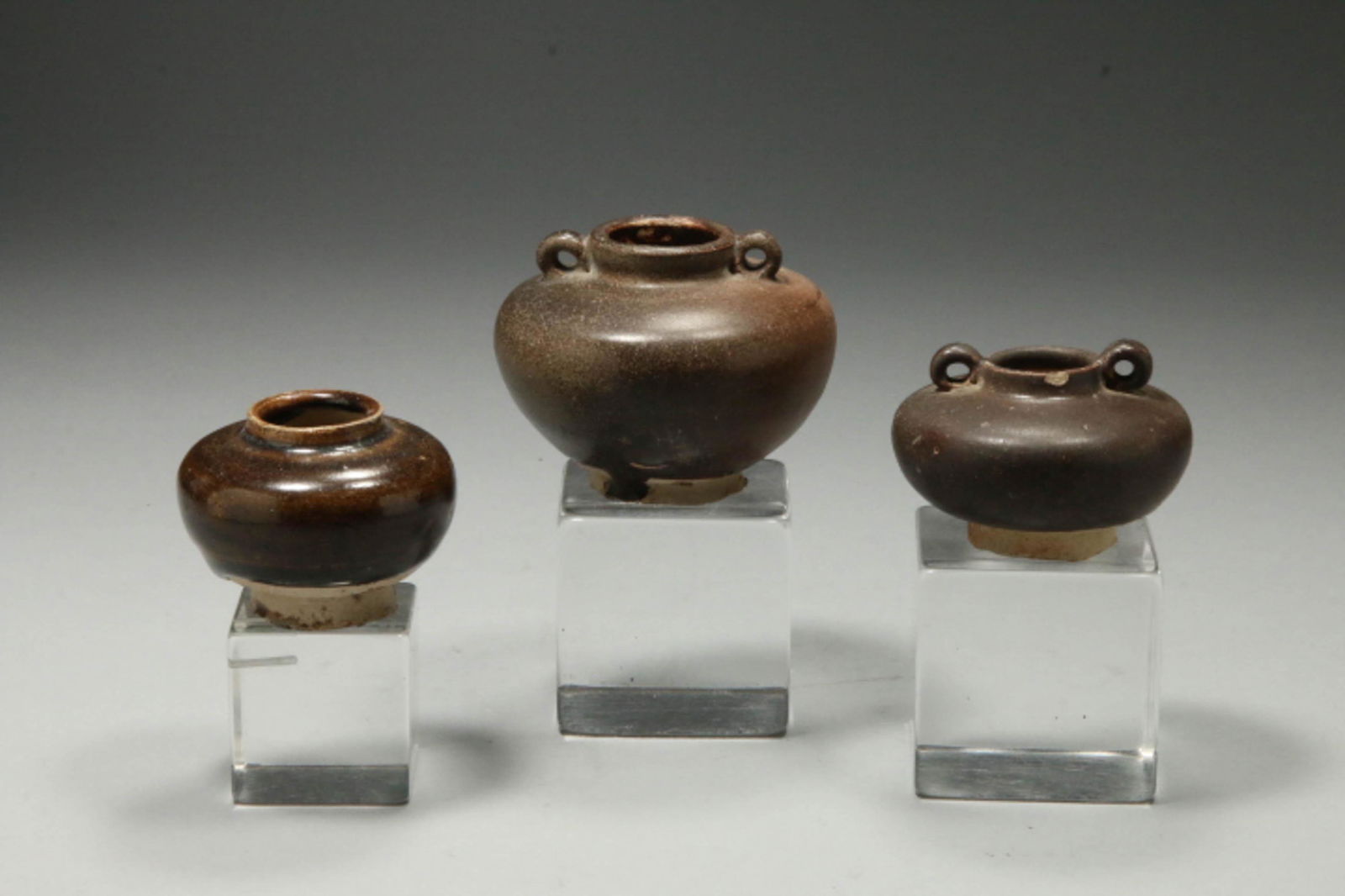 Cambodian Khmer Dynasty Glazed Pottery Jars (1 of 6)