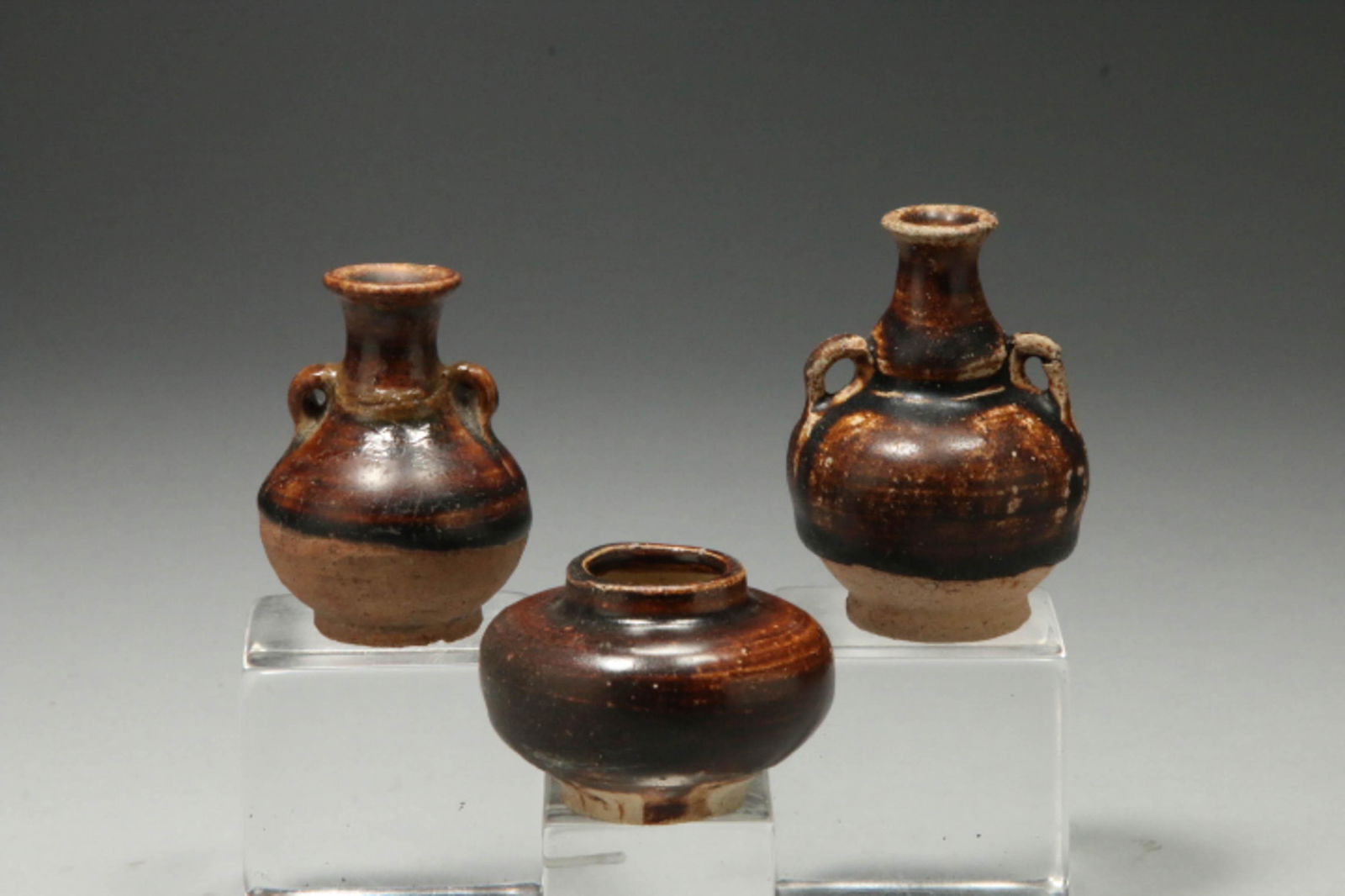 Cambodian Khmer Dynasty Glazed Pottery Jars (1 of 7)