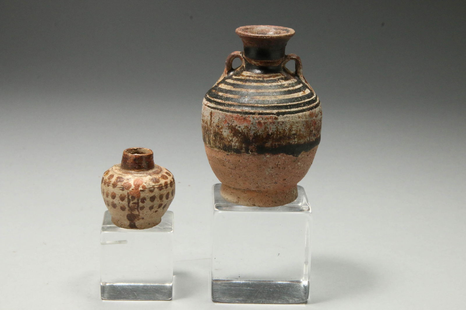 Cambodian Khmer Dynasty Glazed Pottery Jars (1 of 6)
