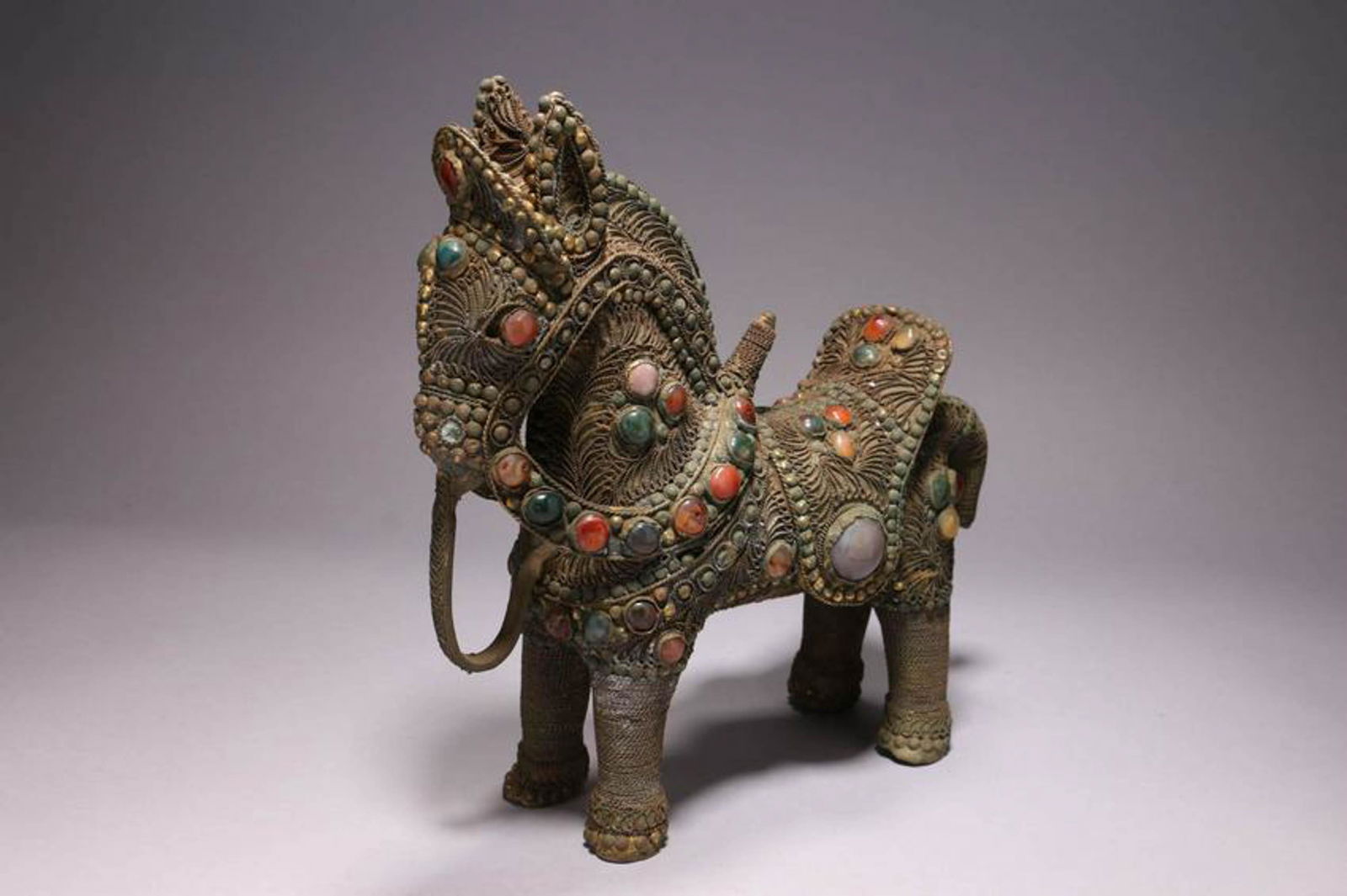 Bejeweled copper or bronze Horse (1 of 8)