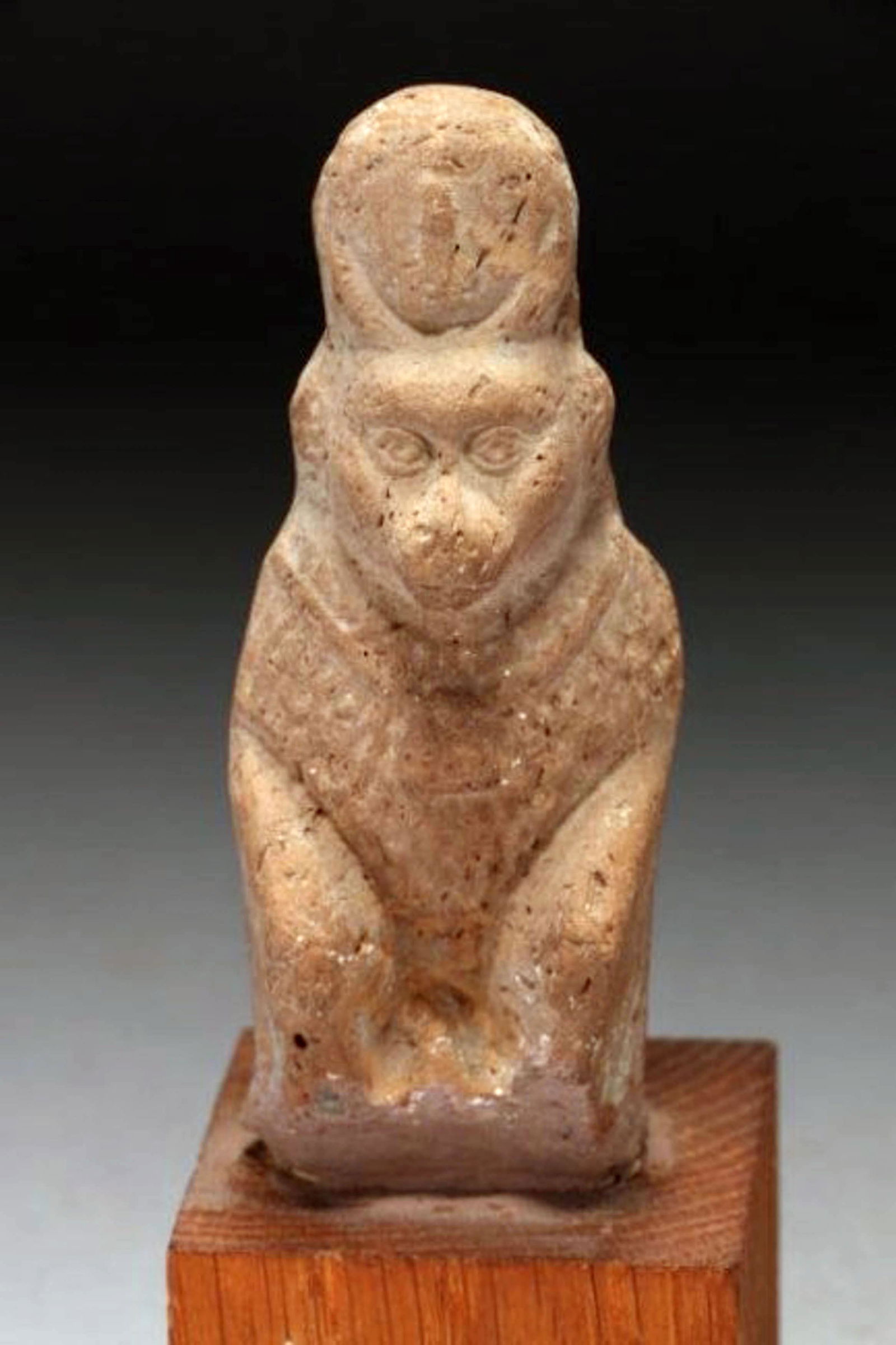Roman-Egyptian Pottery Baboon (1 of 4)