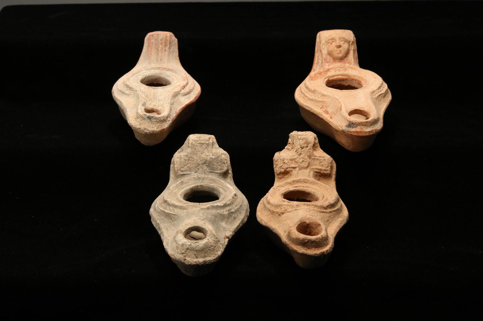 Ancient Terracotta Oil Lamps - Lot of 4 (1 of 5)