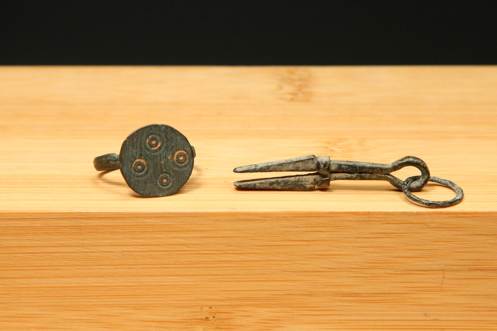Roman Bronze Ring and Tweezer (1 of 2)