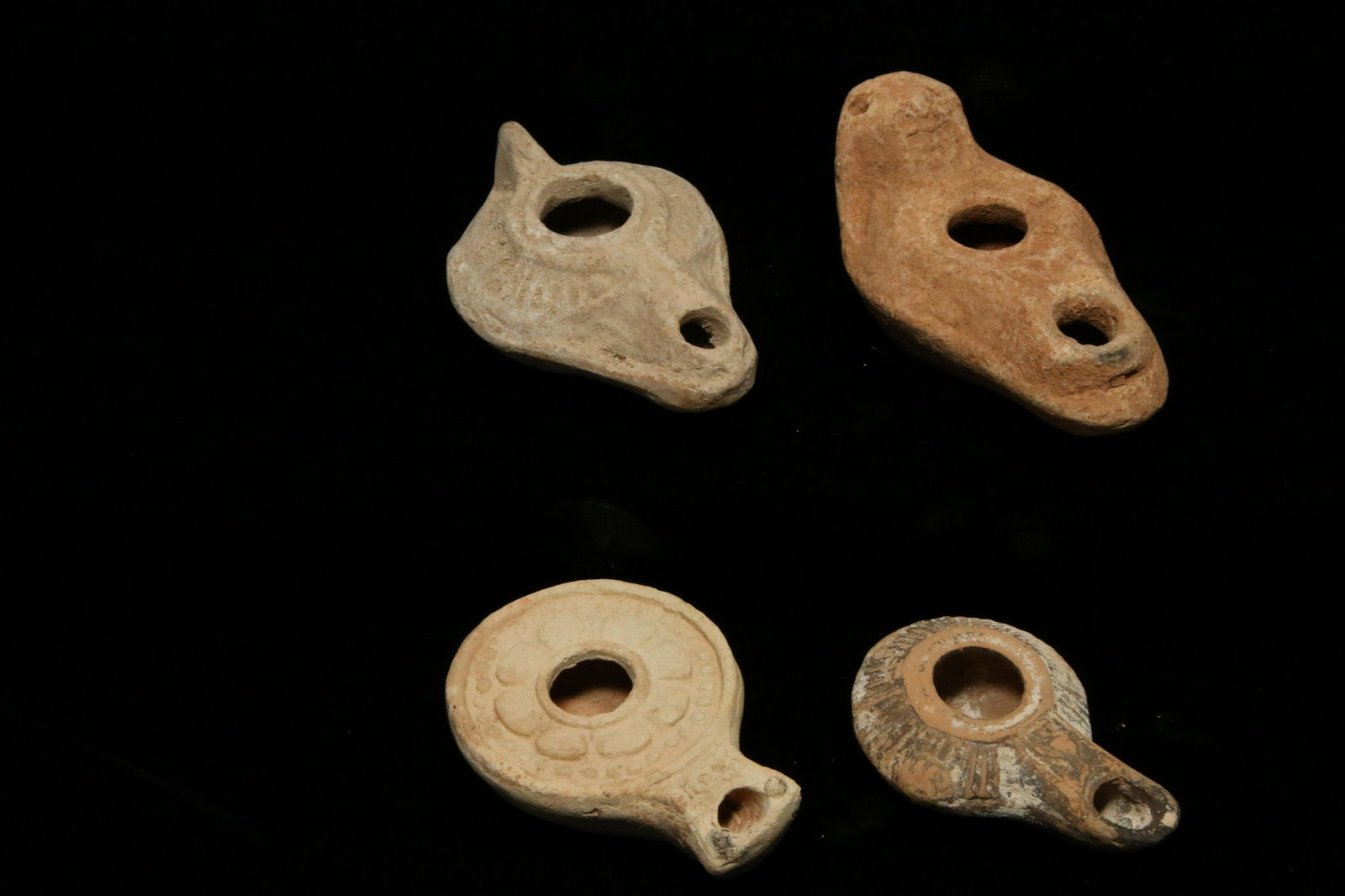 Ancient Oil Lamps - Lot of 4 (1 of 7)