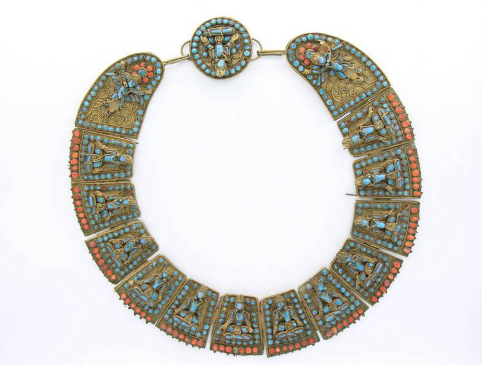 Large Nepal Beaded Buddah Medallion Necklace (1 of 3)