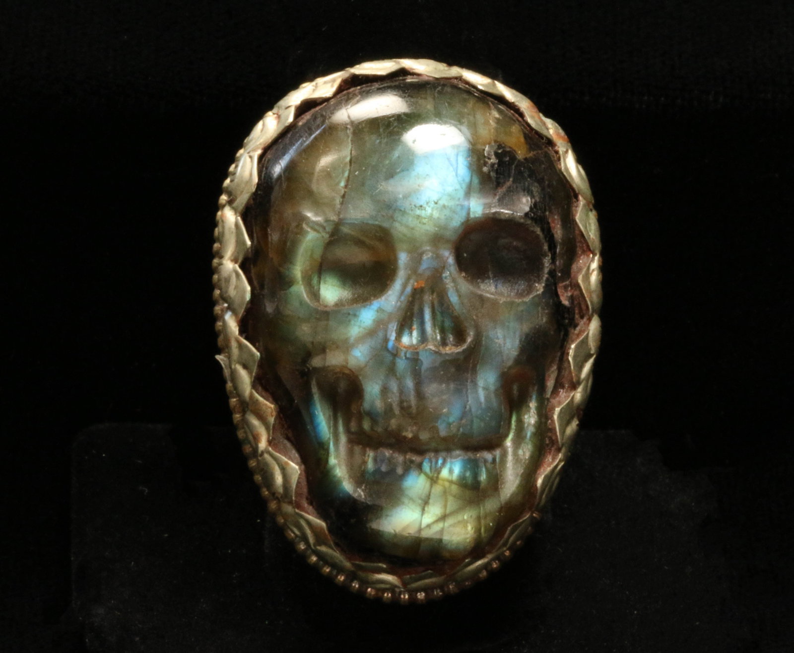 Vintage Labradorite Skull Ring (1 of 7)