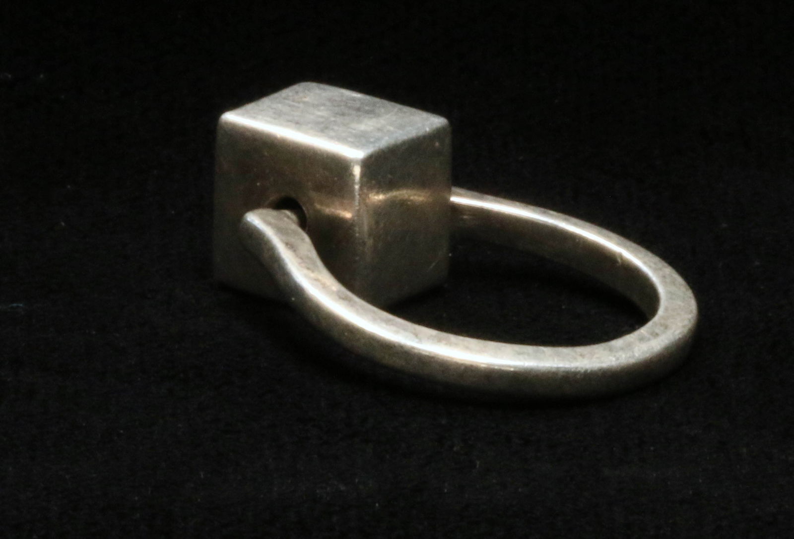 Silver Swivel Cube Ring (1 of 4)
