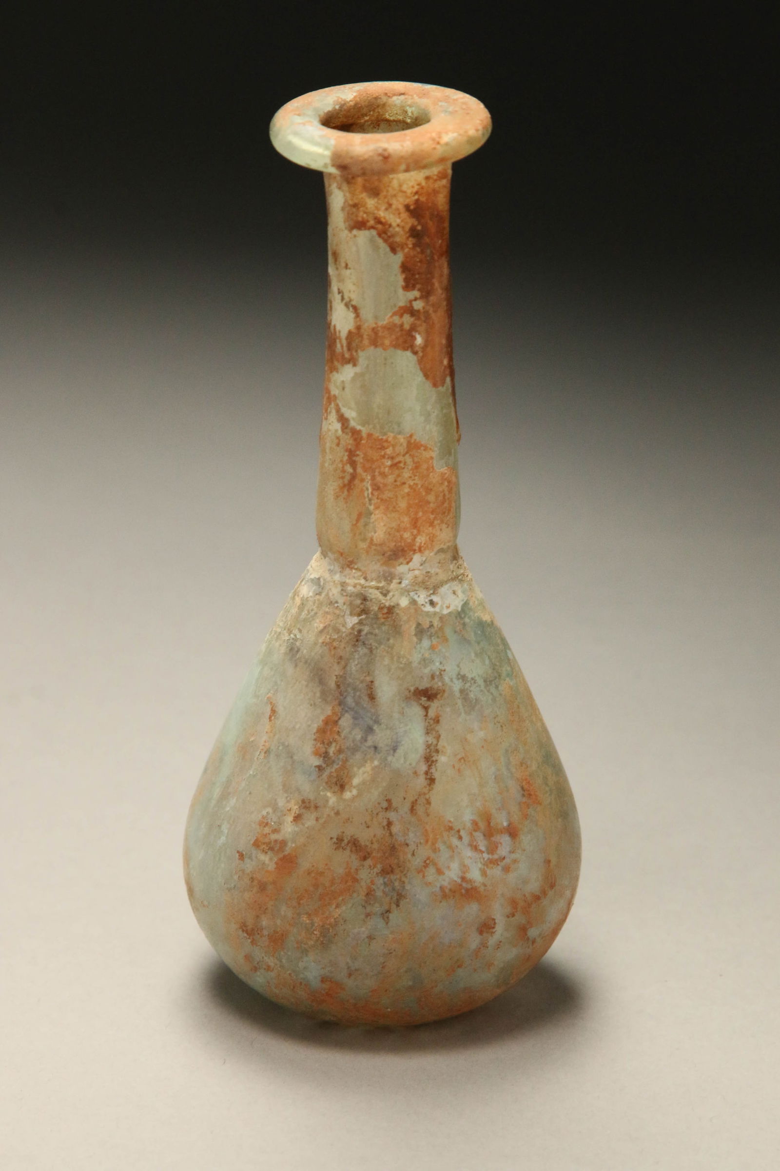 Ancient Roman Glass: An ancient Roman glass bottle