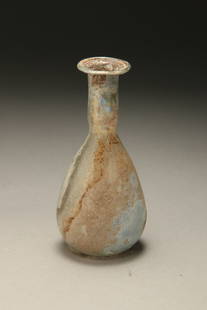 Ancient Roman Glass: An ancient Roman glass bottle