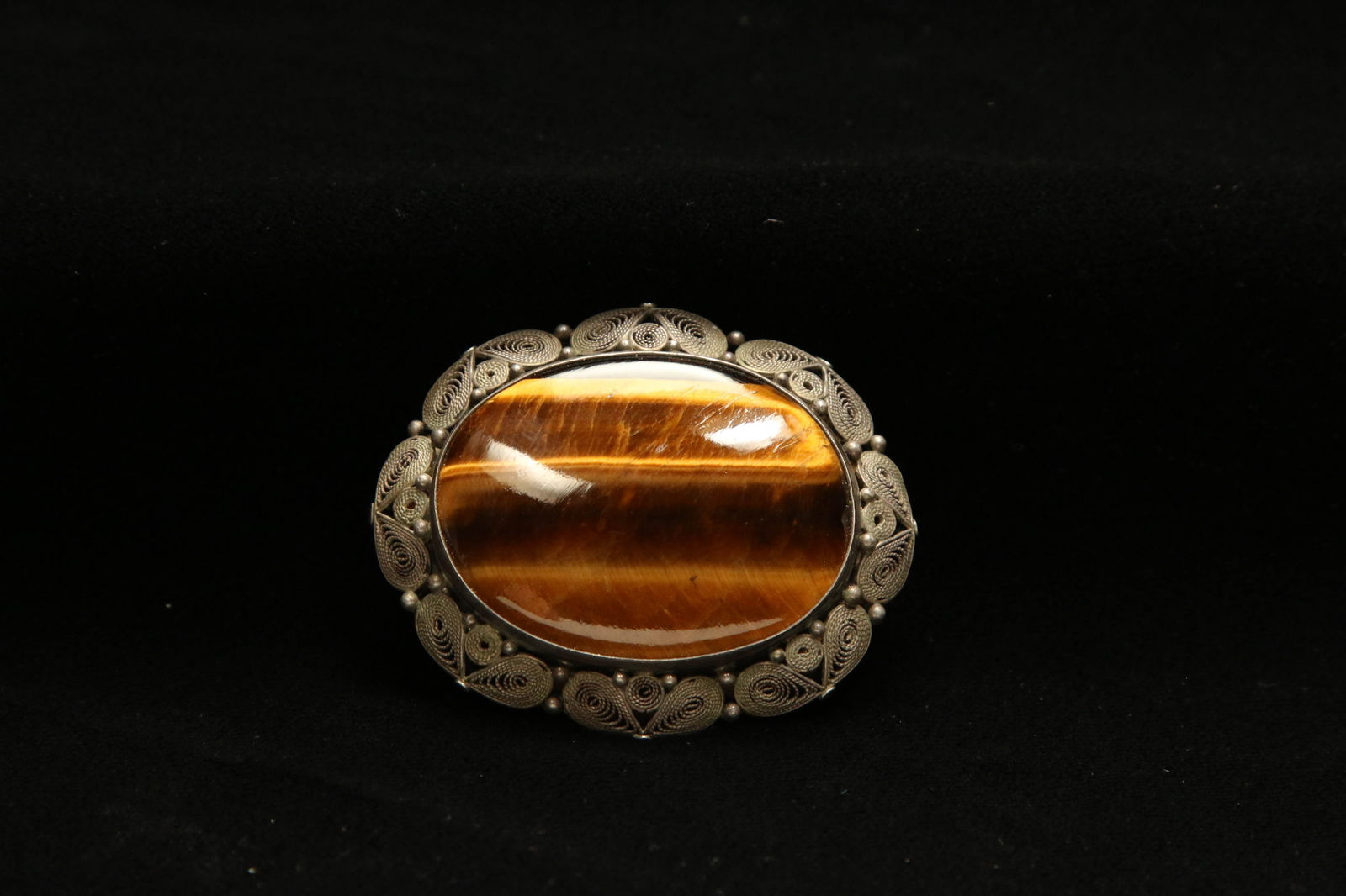 Vintage Tiger Eye Brooch (1 of 3)