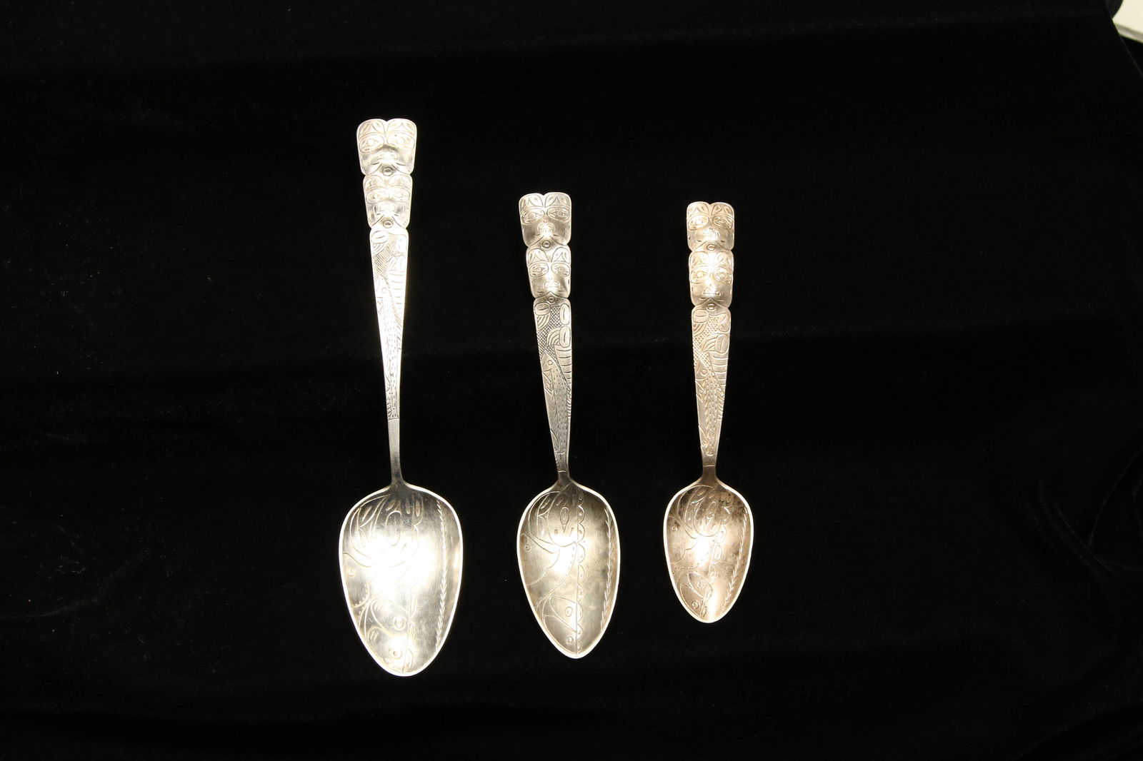 Native American Northwest Coast Spoons - Lot of 3 (1 of 10)
