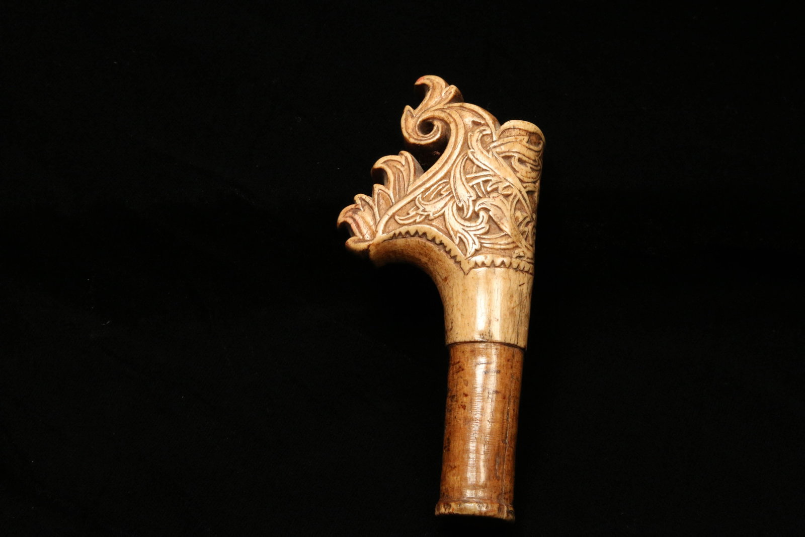 Indonesian Bone Finial: A carved bone finial