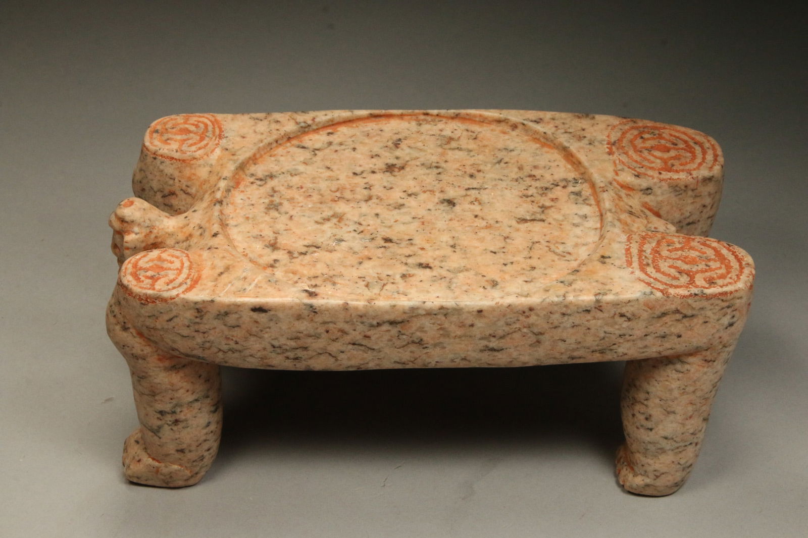 Pre-Columbian Stone Effigy Metate (1 of 3)