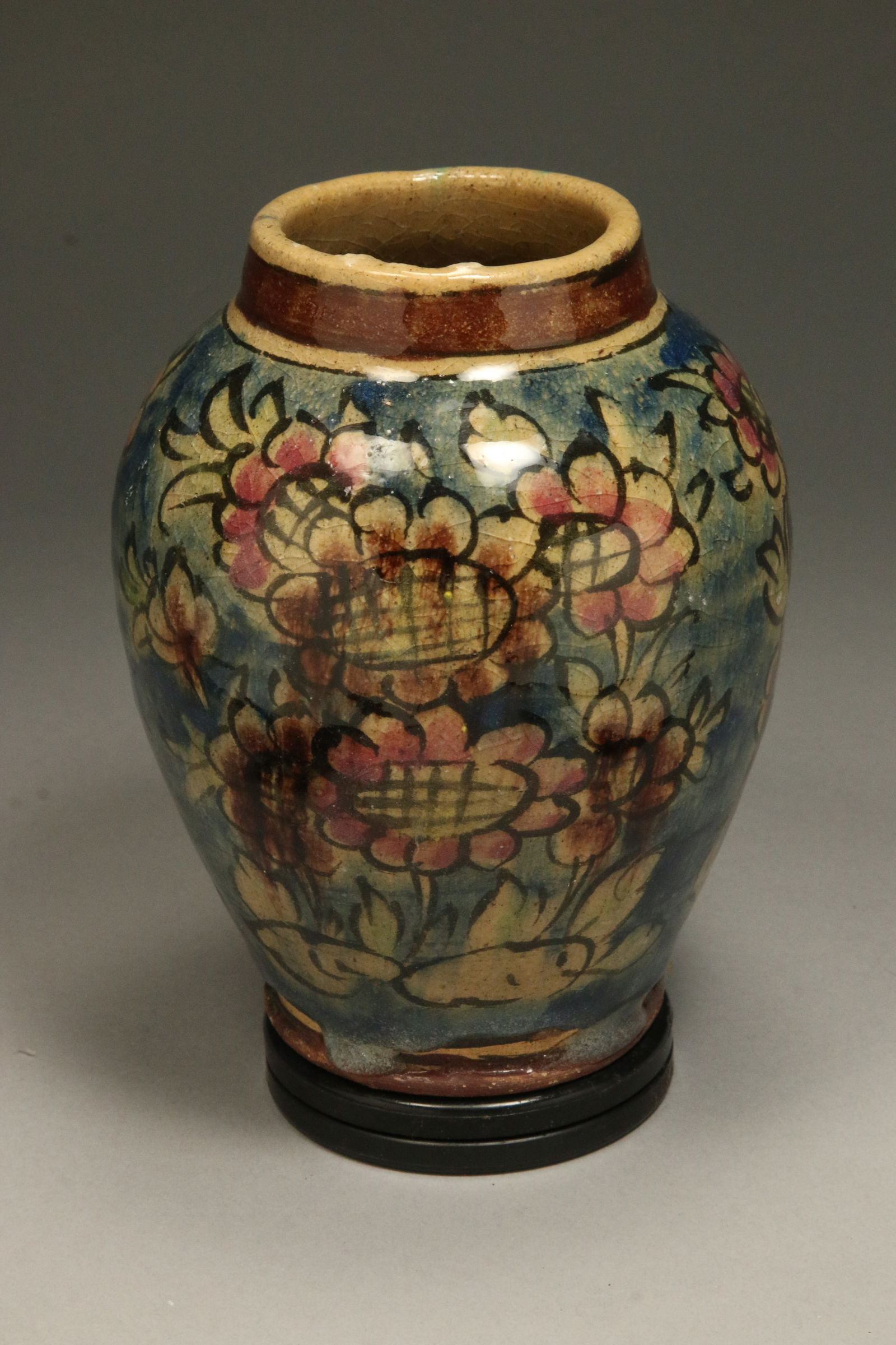 19th Century Persian Qajar Pottery Vase (1 of 5)