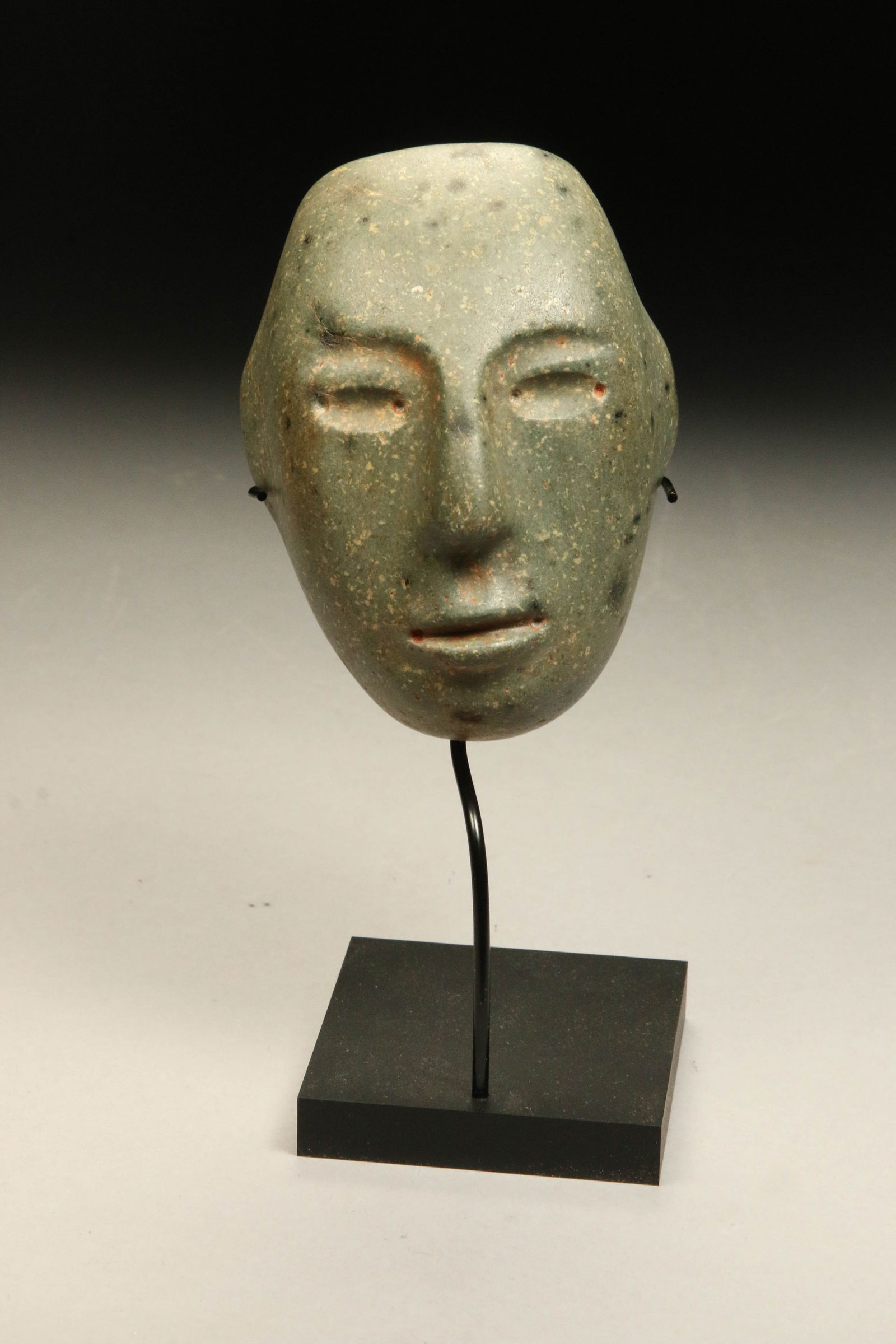 Pre-Columbian Green Stone Maskette (1 of 4)