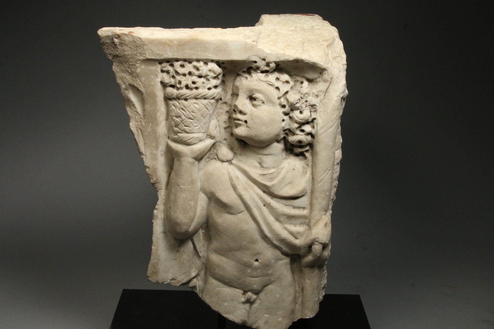 Ancient Roman Marble Sarcophagus Fragment (1 of 7)