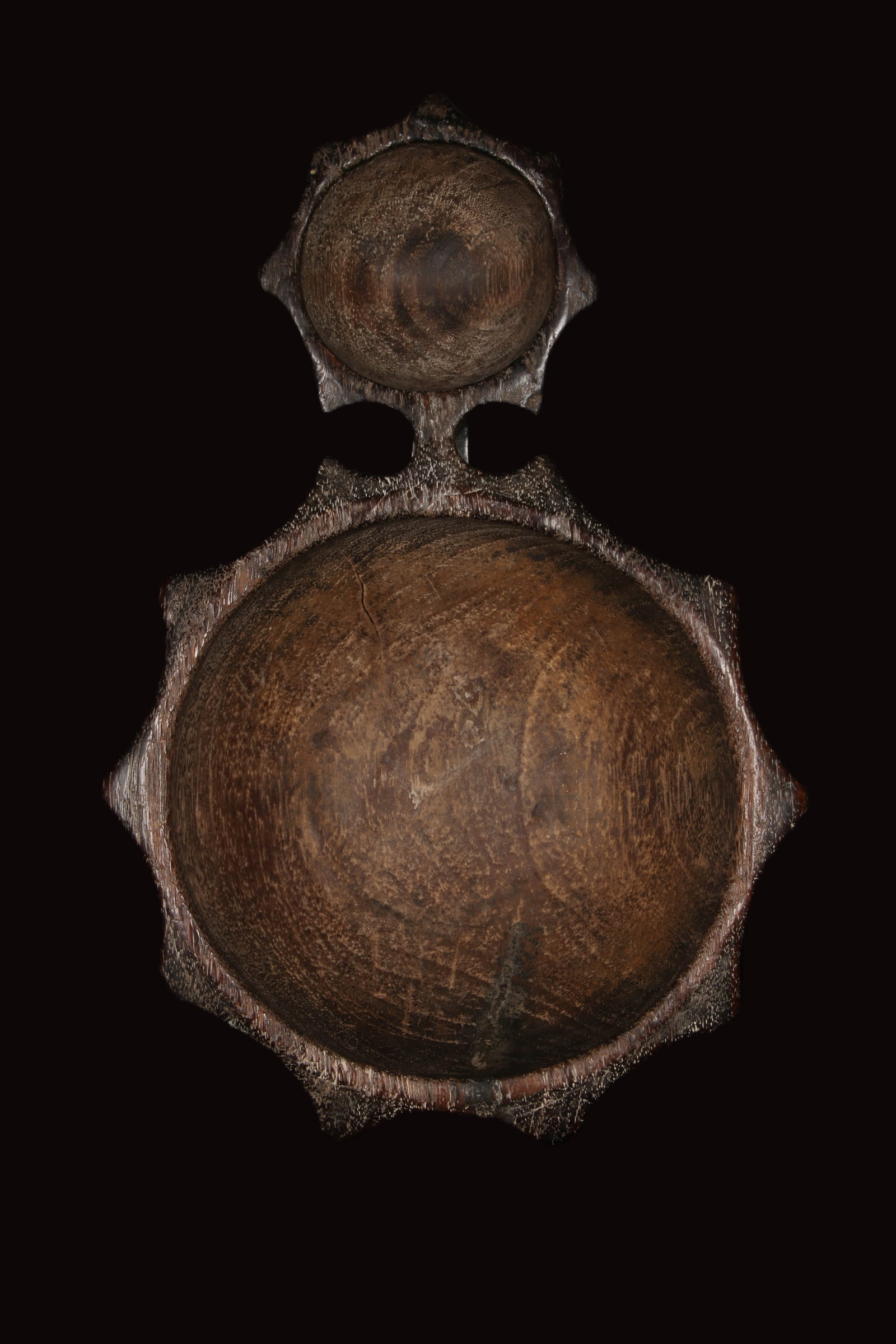 Ifugao Offering Bowl: A wood offering bowl, Philippines. 14" x 7"