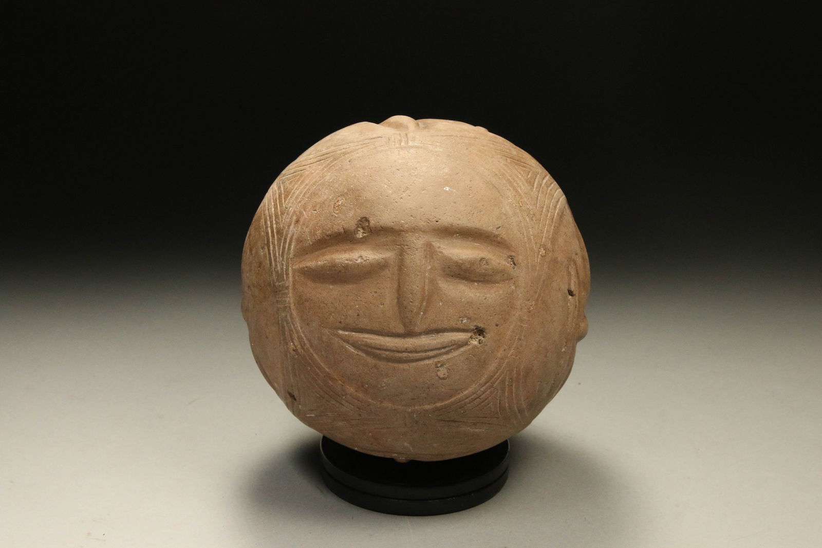 Pre-Columbian Multi-Faced Stone Game Ball (1 of 7)