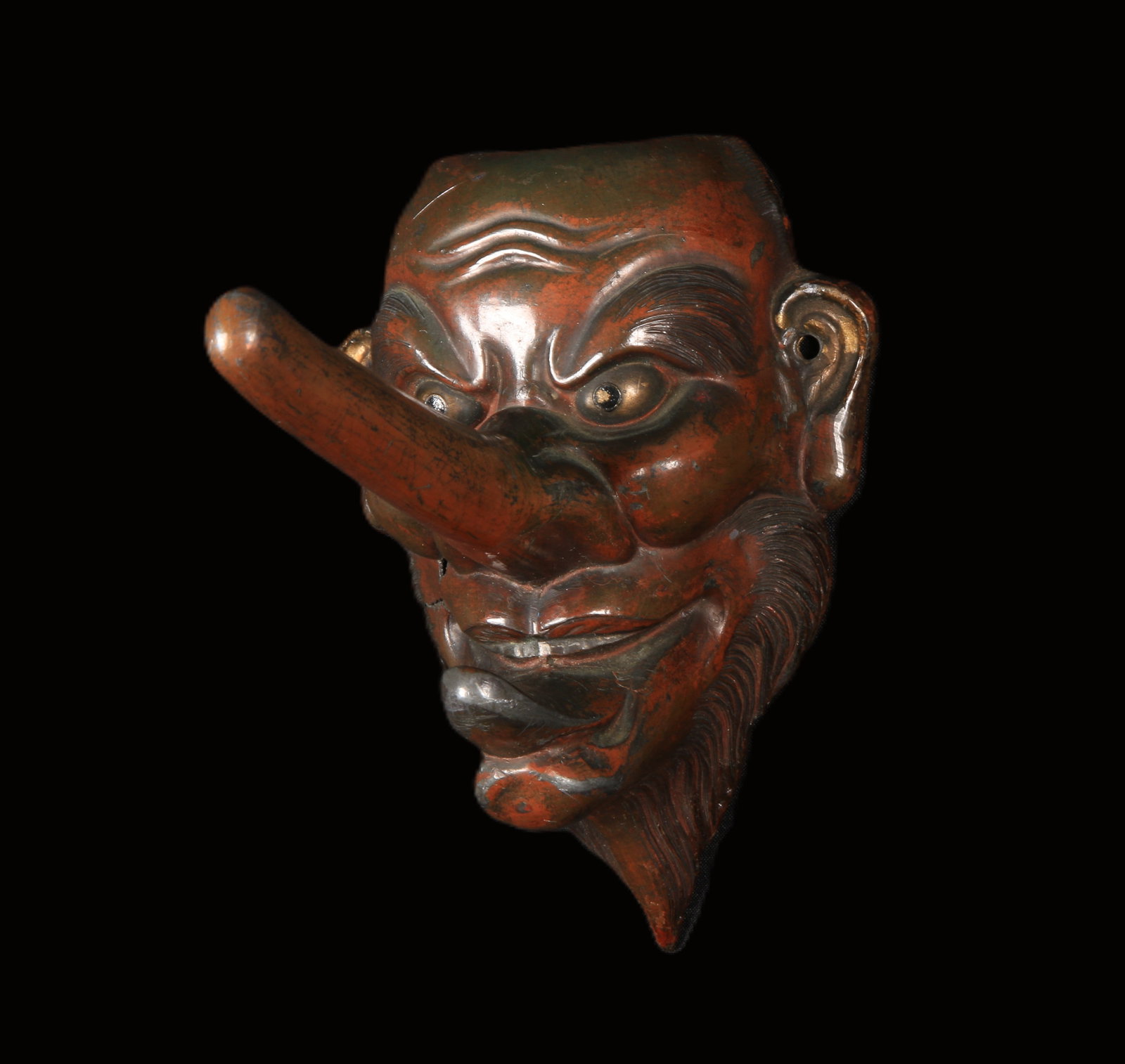 Antique Japanese Bronze Tengu Mask (1 of 6)