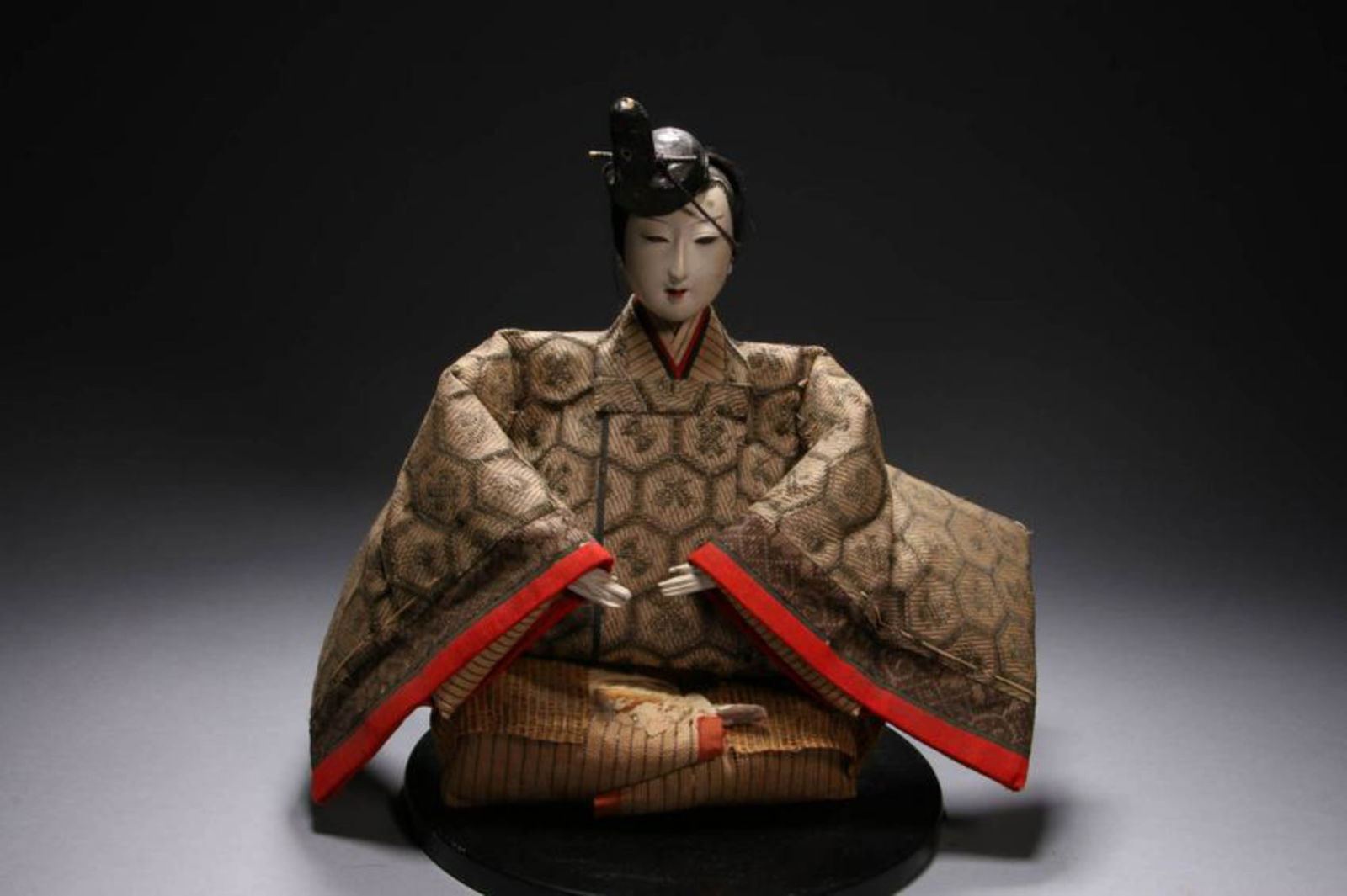 Japanese Doll: Ningyo Porcelain doll, 12 H x 12 W x 6 D "