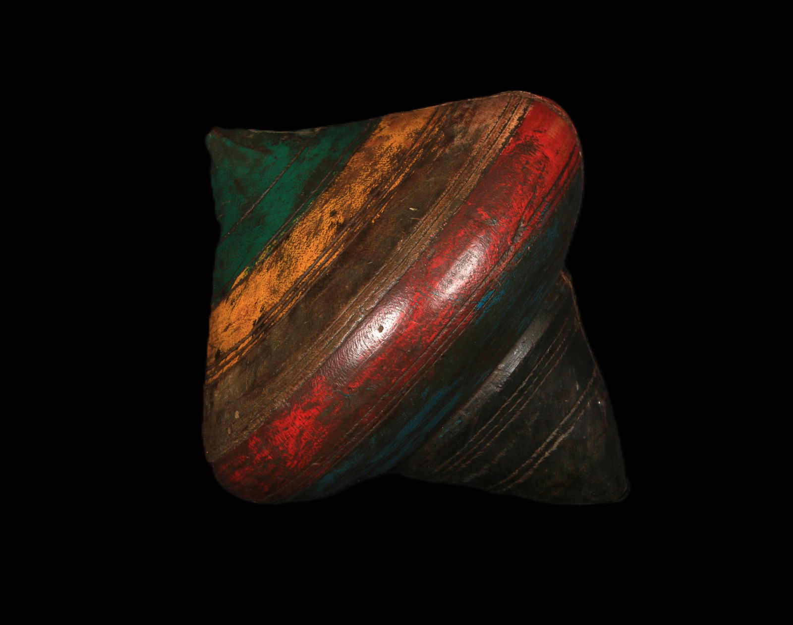 Philippines Trumpo Spinning Top: A large mutli-colored spinning top.