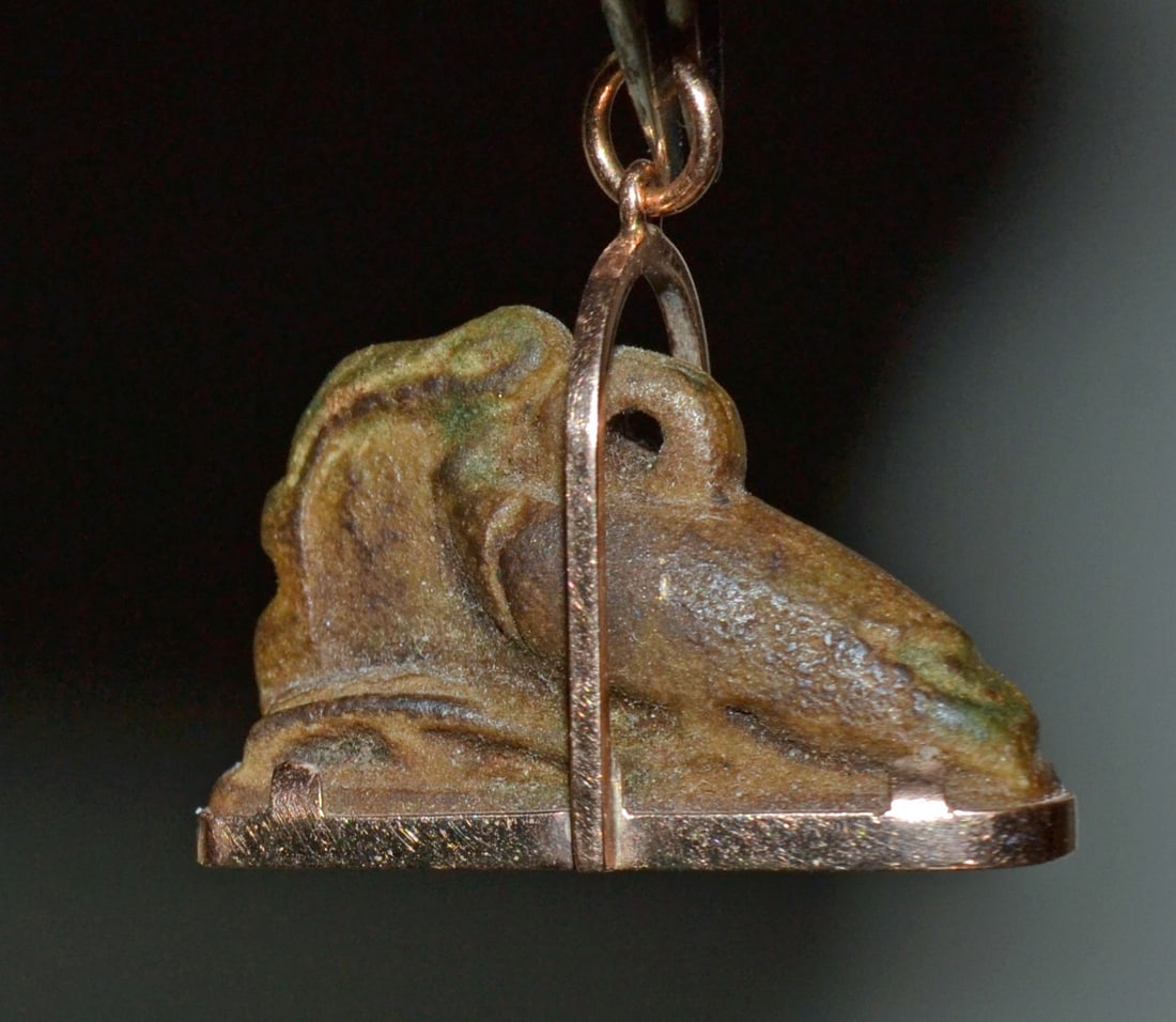 Ancient Egyptian Ibis 14KT Gold Mount (1 of 3)