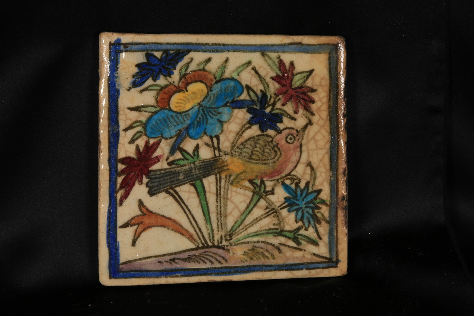 19th Century Persian Ceramic Tile (1 of 2)