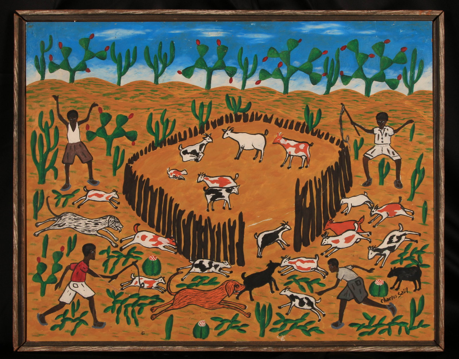 Charles Saul (Haitian, B. 1943) Painting (1 of 2)
