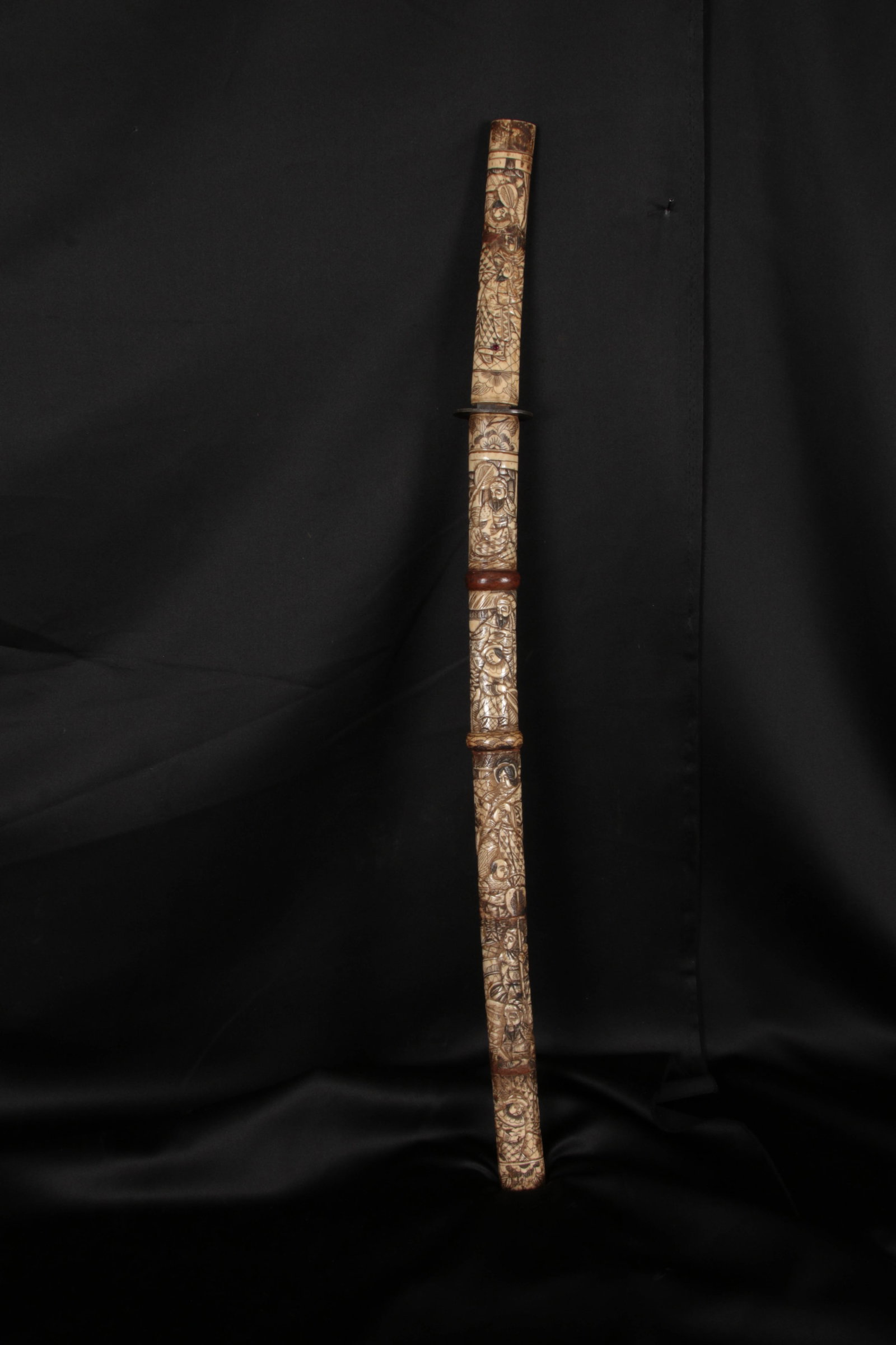 Japanese Carved Bone Sword, Meiji Period (1 of 13)