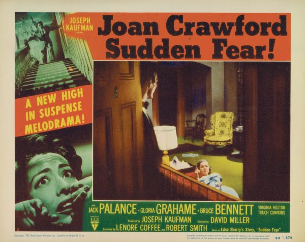 SUDDEN FEAR JOAN CRAWFORD, JACK PALANCE - 2