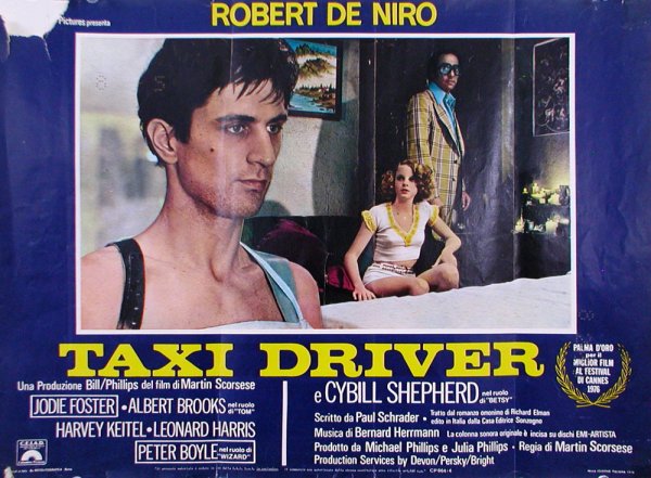 TAXI DRIVER ROBERT DENIRO, JODIE FOSTER