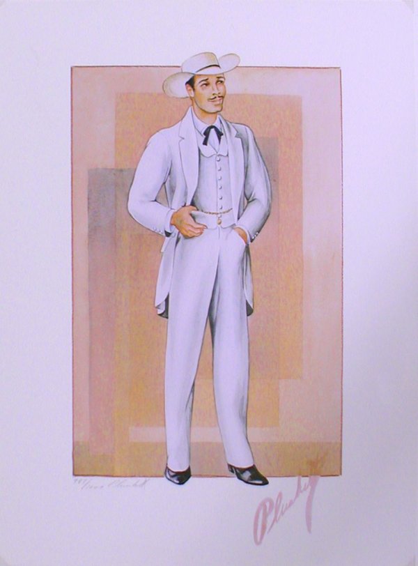 GONE WITH THE WIND COSTUME SKETCH PRINTS: Number of items:6Description:Signed and numbered 997/1000Size:16x20Studio:MGMYear:1970'sCountry:AmericanBacking:MattedKeywords:Art