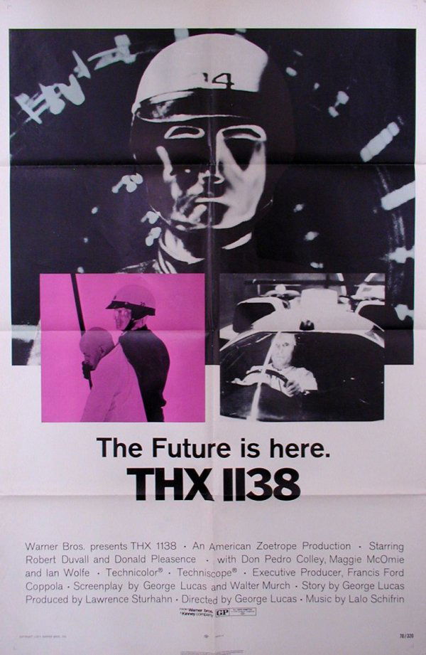 THX 1138 ROBERT DUVALL, DONALD PLEASENCE: Number of items:1Size:27x41Stars:Robert Duvall, Donald PleasenceStudio:Warner Bros.Year:1971Country:AmericanBacking:noneKeywords:Sci-fi