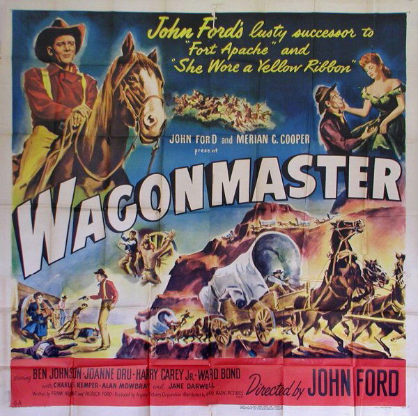 WAGON MASTER Ward Bond: Number of items:1Year:1950Size:81x81Stars:Ward BondStudio:RKOCountry:AmericanBacking:noneCategory:Western Directed by John Ford