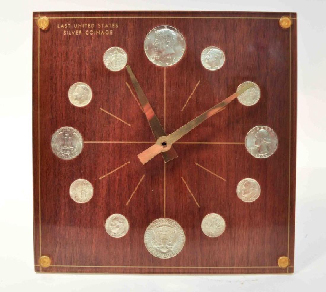 Mid Century 1964 Last US Silver Coinage M.K Clock